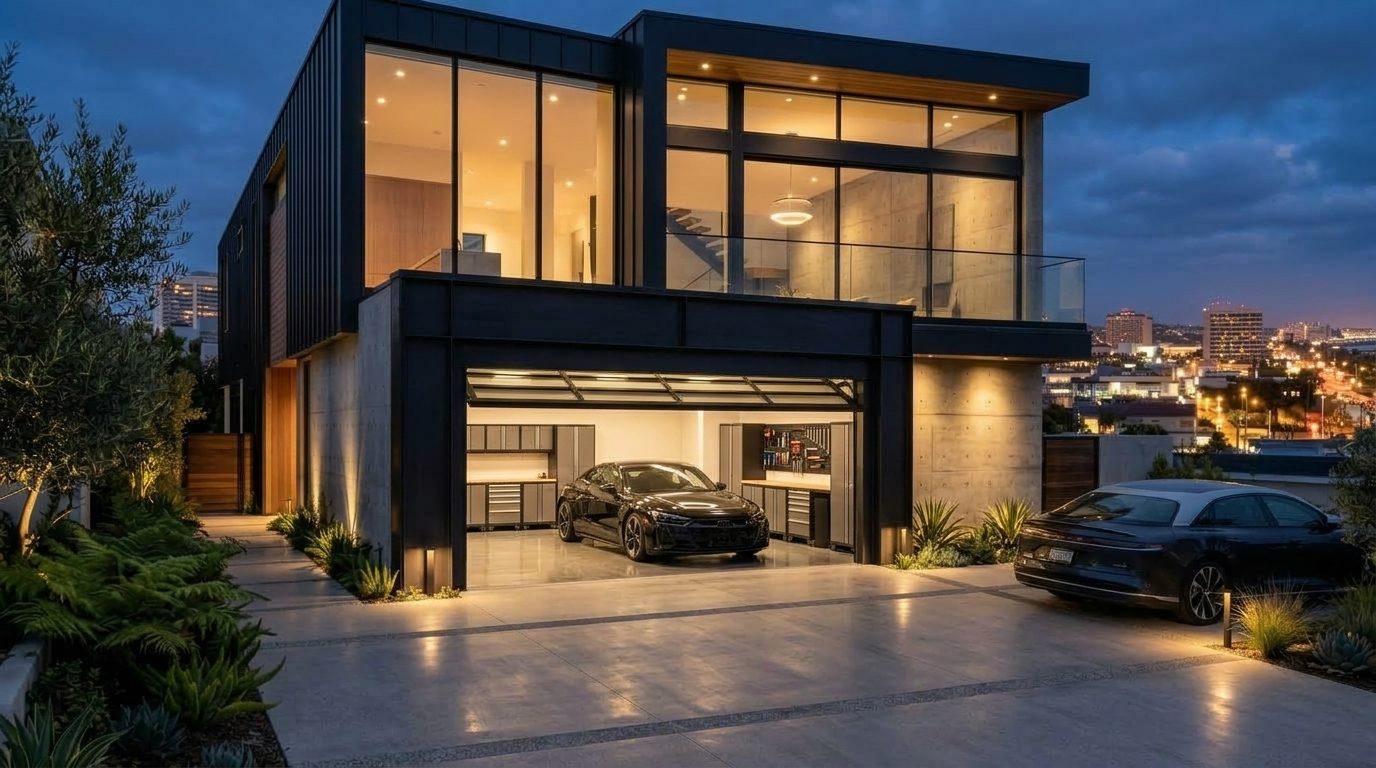 Short Garage Door Repairs Garage Door Gliding Open Revealing Warm Illuminated Interior